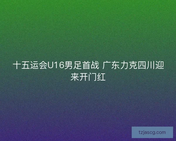十五运会U16男足首战 广东力克四川迎来开门红